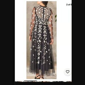 NWT Tolani Delicate Starlight Swiss Dot Lace Embroidery Dress | Size S